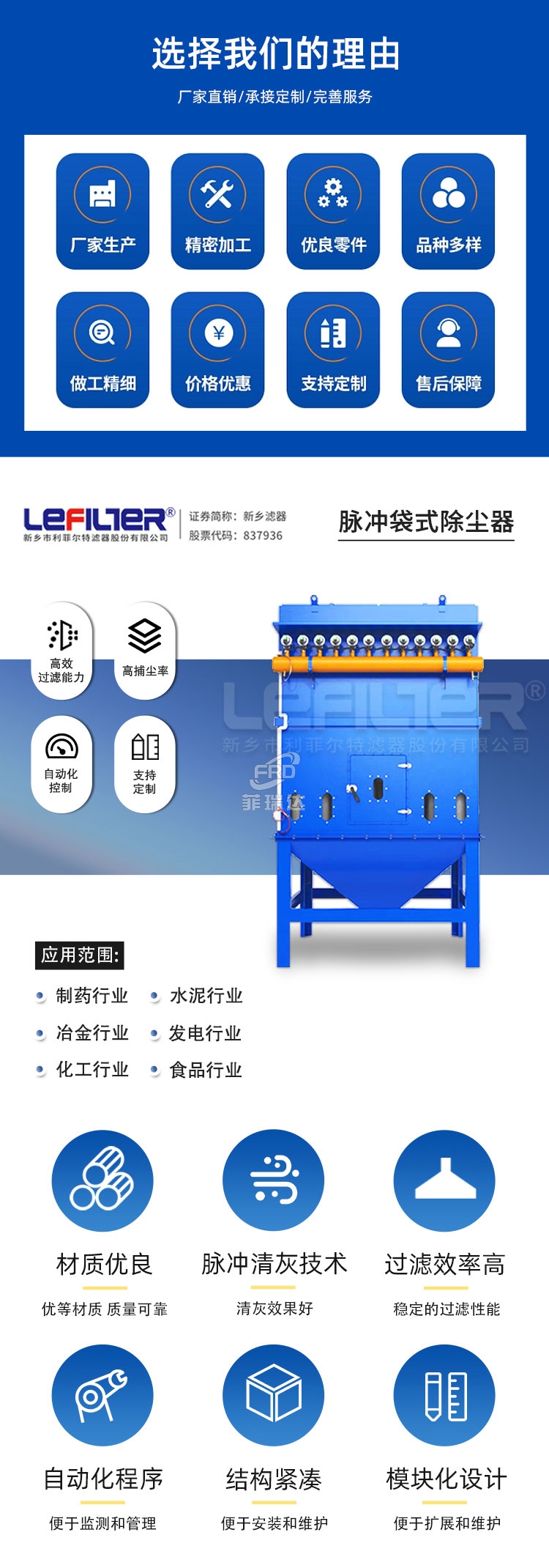 脈沖袋式除塵器簡介 脈沖袋式除塵器簡介